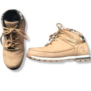 TIMBERLAND MEN'S EURO SPRINT MID HIKER WHEAT NUBUCK W CAMO SIZE 8.5